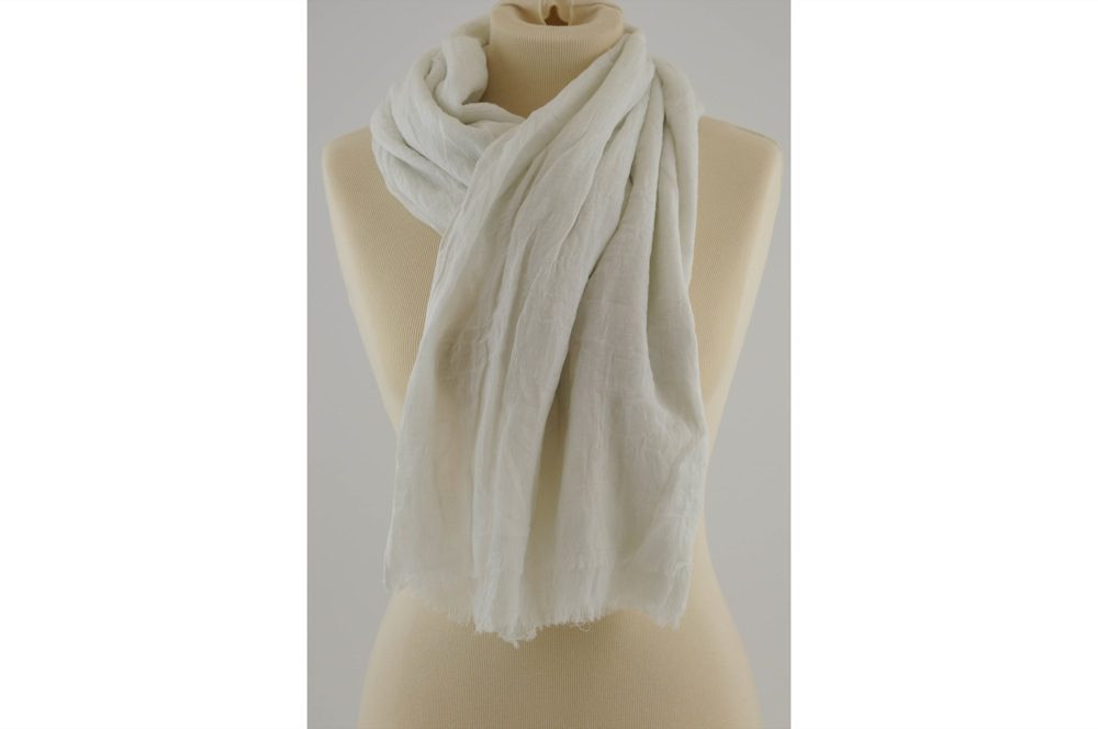 Crinkle effect scarf stole 4 Passi