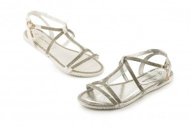 Post-toe sandal with gems detail Laura Biagiotti