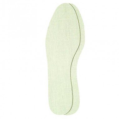 Cork and cotton fabric insoles