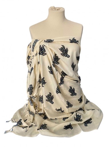Rayon sarong with turtles print Sun 'n' Sand